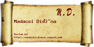 Madacsi Diána névjegykártya